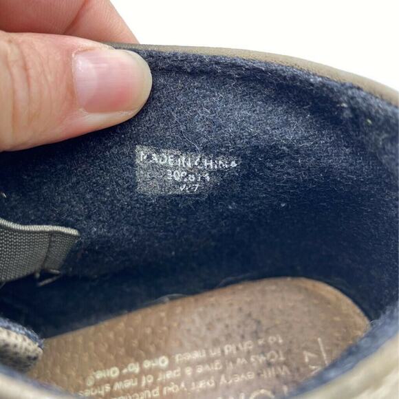 Toms Womens Kala Ankle Boots Booties Taupe Brown Wedge Heels Round Toe Lace Up 7 - Picture 8 of 9